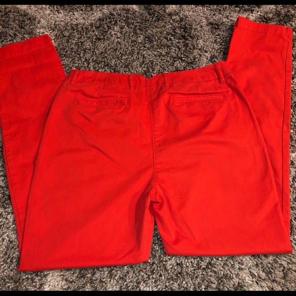 Boden Red Rachel Chino Pants | Size US 8R - Picture 5 of 8